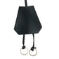 HERMES vintage Clochette Keyring Bag Charm Leather Necklace Leather Black Used