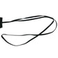 HERMES vintage Clochette Keyring Bag Charm Leather Necklace Leather Black Used