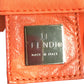 FENDI FF logo Handbag, Mini drawstring bag, Tote bag Shoulder Bag Nylon canvas Orange Based Used