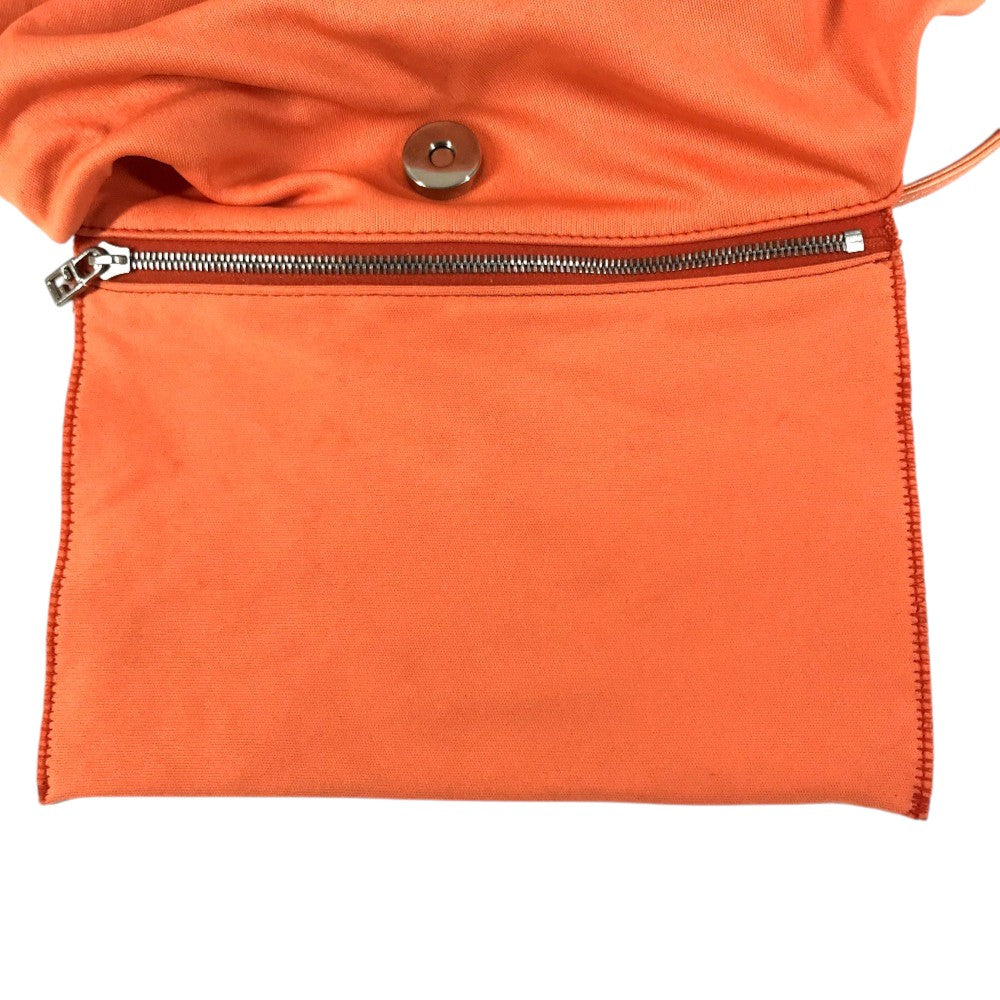 FENDI FF logo Handbag, Mini drawstring bag, Tote bag Shoulder Bag Nylon canvas Orange Based Used