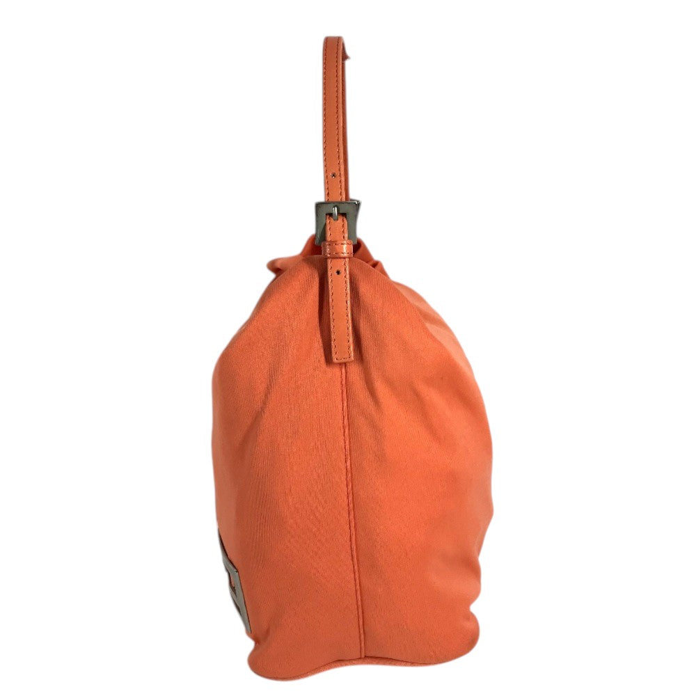FENDI FF logo Handbag, Mini drawstring bag, Tote bag Shoulder Bag Nylon canvas Orange Based Used