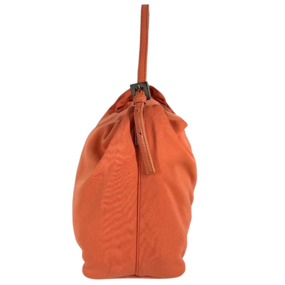 FENDI FF logo Handbag, Mini drawstring bag, Tote bag Shoulder Bag Nylon canvas Orange Based Used