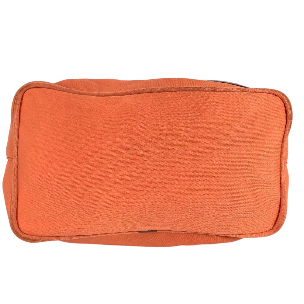 FENDI FF logo Handbag, Mini drawstring bag, Tote bag Shoulder Bag Nylon canvas Orange Based Used