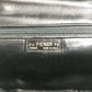 FENDI vintage ribbon Vintage Genuine Leather 2-Way Shoulder Bag Pochette Clutch Bag Crossbody Bag Clutch bag Leather Black Used