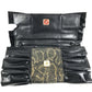 FENDI vintage ribbon Vintage Genuine Leather 2-Way Shoulder Bag Pochette Clutch Bag Crossbody Bag Clutch bag Leather Black Used