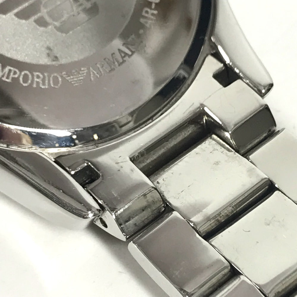 Emporio Armani AR-0680 Classic series quartz Wristwatch Stainless Steel Black Used