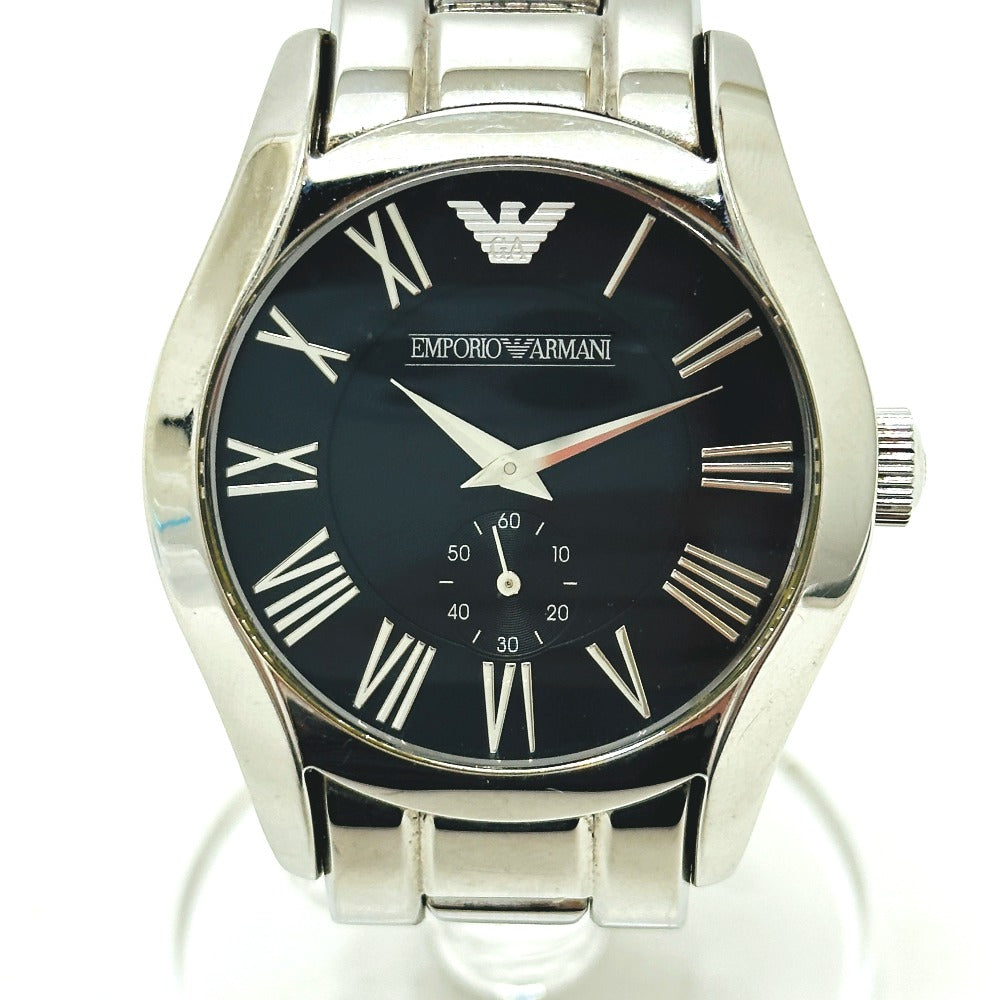 Emporio Armani AR-0680 Classic series quartz Wristwatch Stainless Steel Black Used