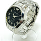 Emporio Armani AR-0680 Classic series quartz Wristwatch Stainless Steel Black Used