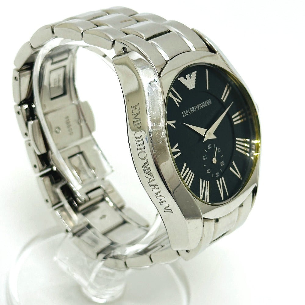 Emporio Armani AR-0680 Classic series quartz Wristwatch Stainless Steel Black Used