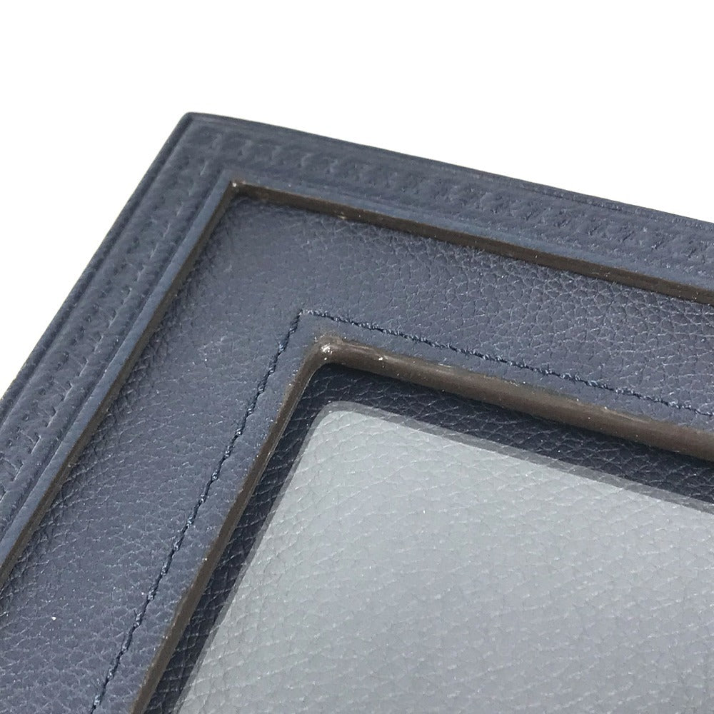 LOUIS VUITTON R98155 LV logo CARDUL PHOTOHENRI MM Photo Frames Photo Stands Interior Photo frame Leather Navy Used