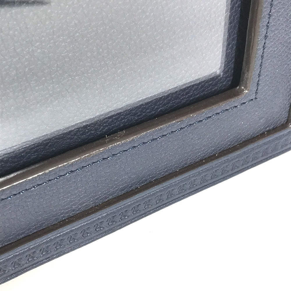 LOUIS VUITTON R98155 LV logo CARDUL PHOTOHENRI MM Photo Frames Photo Stands Interior Photo frame Leather Navy Used