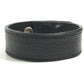 CHROME HEARTS 3BTN 2NP Heart 3-Button 2-Snap Accessories bangle Bracelet Leather Black/Silver Used