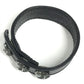 CHROME HEARTS 3BTN 2NP Heart 3-Button 2-Snap Accessories bangle Bracelet Leather Black/Silver Used