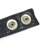 CHROME HEARTS 3BTN 2NP Heart 3-Button 2-Snap Accessories bangle Bracelet Leather Black/Silver Used