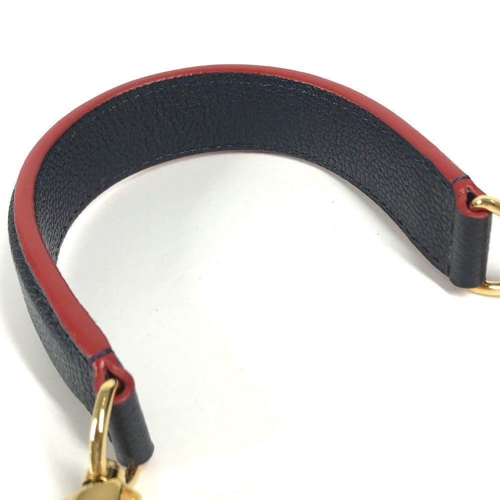 LOUIS VUITTON 不明 Hand strap strap Leather Navy/Red Used