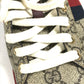 GUCCI 429445 GG Supreme logo shoes shoe laces sneakers GG Supreme Canvas Beige/Red Used