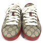 GUCCI 429445 GG Supreme logo shoes shoe laces sneakers GG Supreme Canvas Beige/Red Used