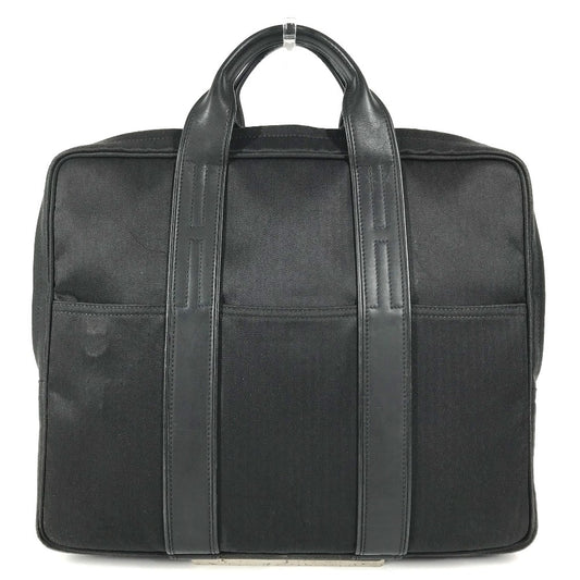 HERMES Acapulco Odinatur Hand Bag Tote Bag Document Bag Business bag ToileChevron / Leather Black Used