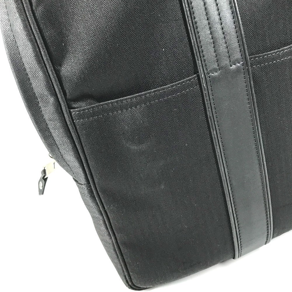 HERMES Acapulco Odinatur Hand Bag Tote Bag Document Bag Business bag ToileChevron / Leather Black Used
