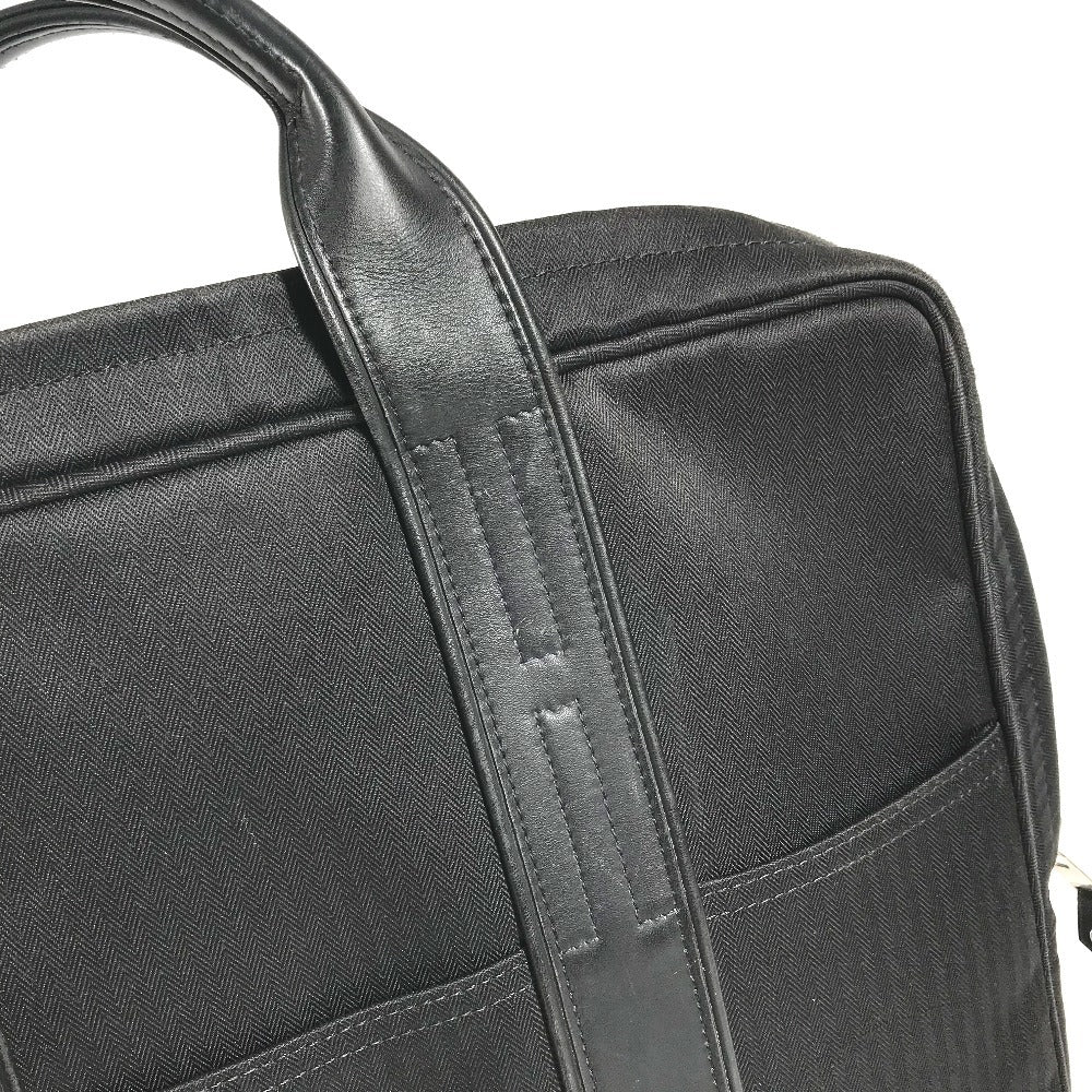 HERMES Acapulco Odinatur Hand Bag Tote Bag Document Bag Business bag ToileChevron / Leather Black Used