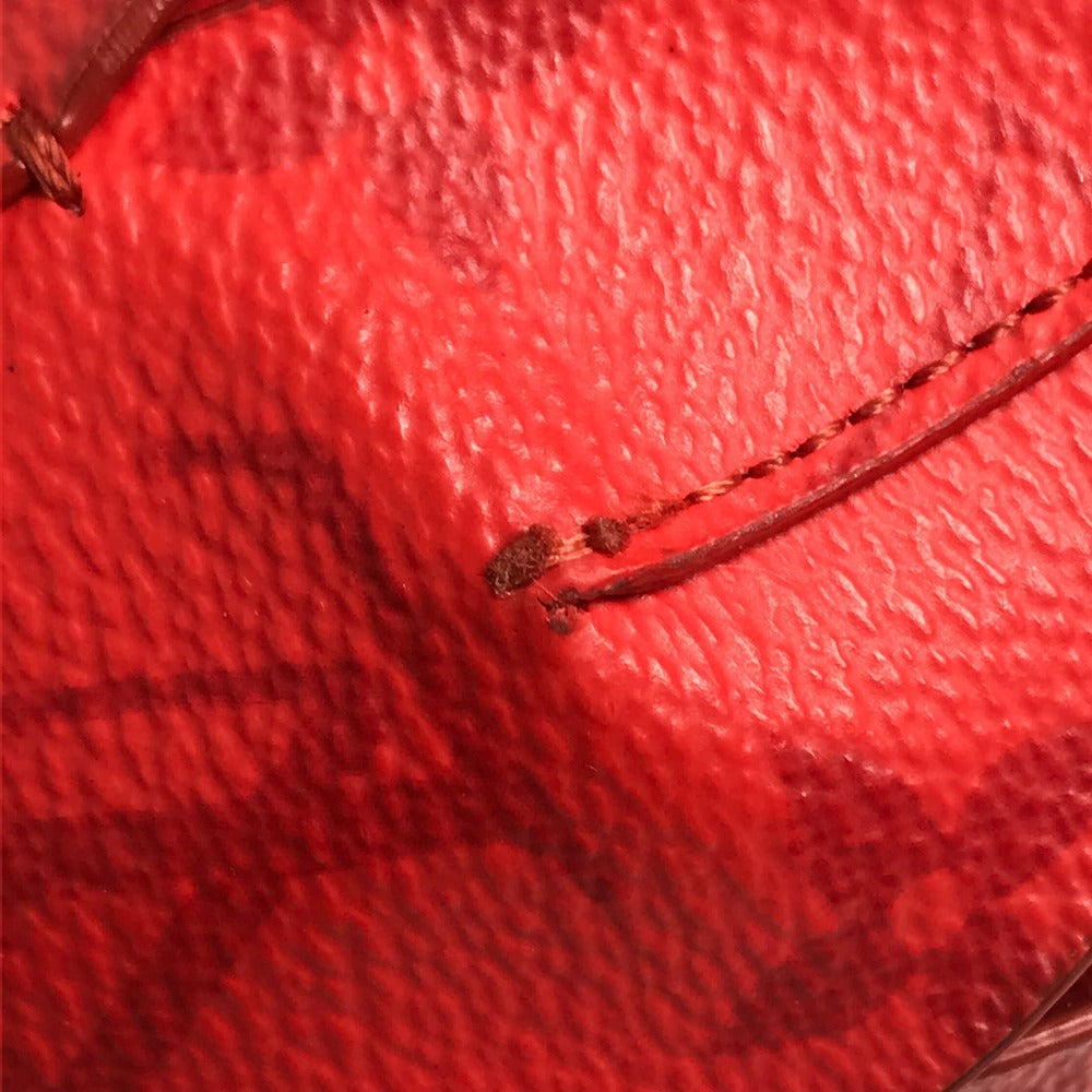 LOUIS VUITTON MP3388 Tulip Bijoux Sac Monogram Flower Key Holder Bag Charm Key Holder Leather Red/Green Used