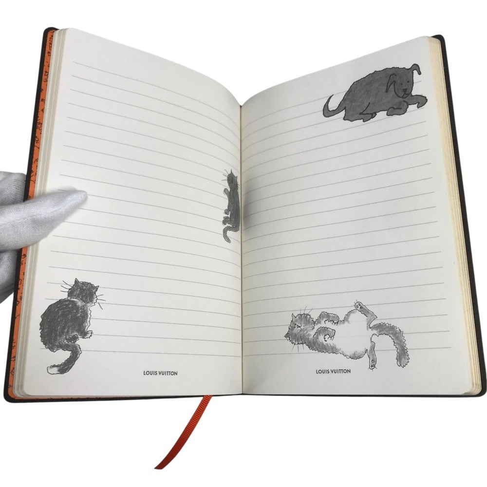 LOUIS VUITTON GI0358 Monogram Catgram Cay Clemence Cat Memo pad Stationery notebook MonogramCanvas Brown Used