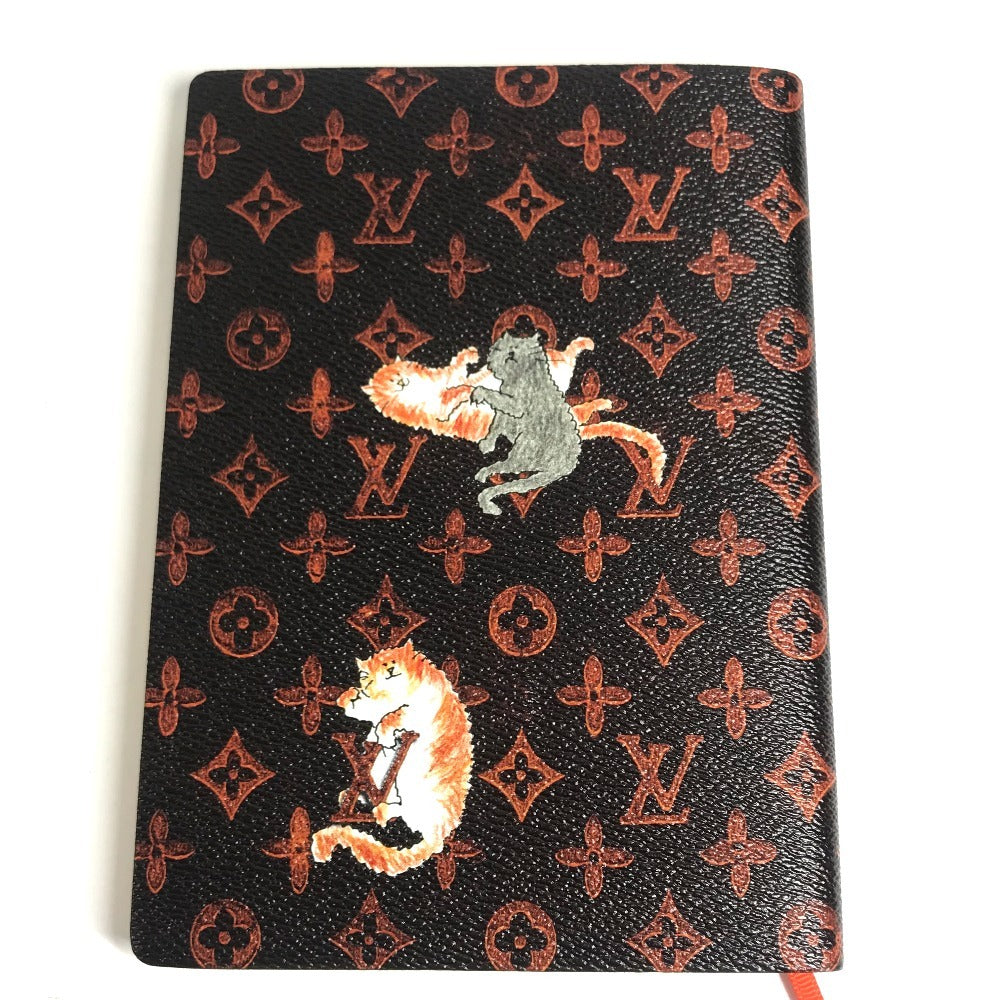 LOUIS VUITTON GI0358 Monogram Catgram Cay Clemence Cat Memo pad Stationery notebook MonogramCanvas Brown Used