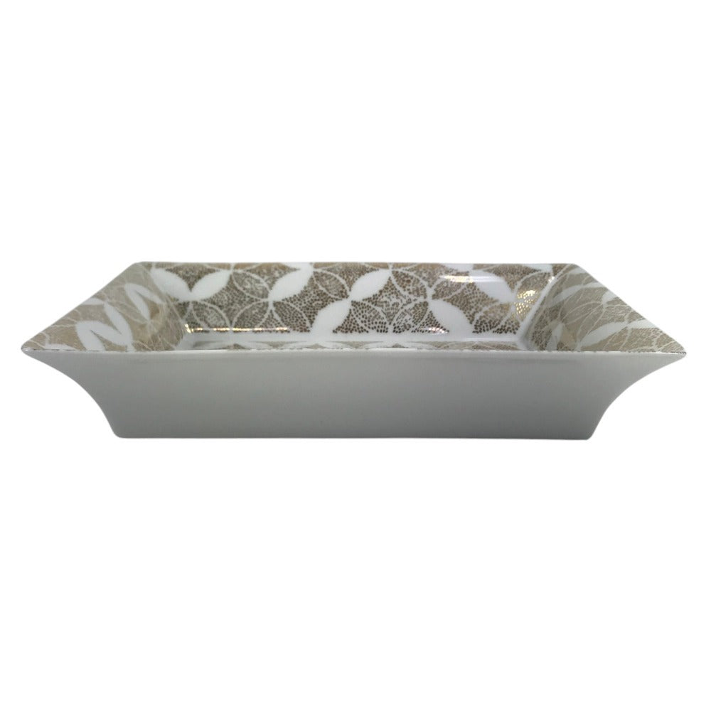 LOUIS VUITTON 不明 Logo Ashtray Interior Jewelry Tray Accessory Tray ashtray Pottery clear/Gold Used