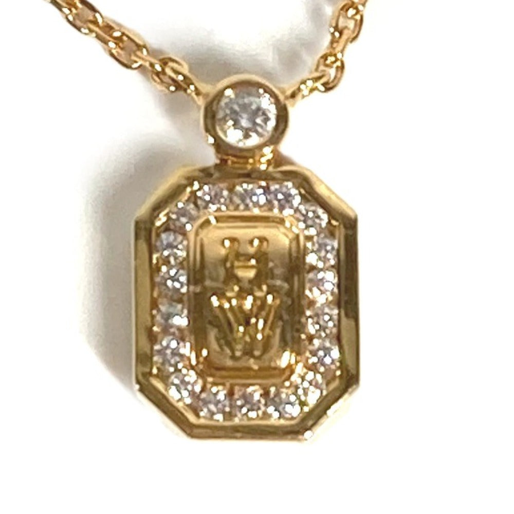 HARRY WINSTON K18 Gold 18K HW logo diamond Accessories Chain Necklace Jewelry Necklace Au750 Gold Used