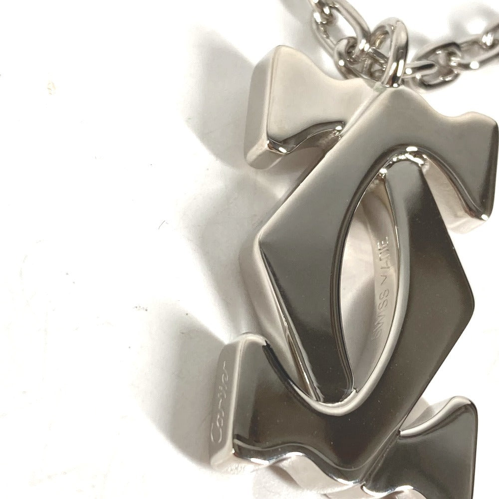 CARTIER Charm Key Holder Bag Charm charm logo Necklace Choker Chain Necklace Accessory Pendant top Metal Silver Used