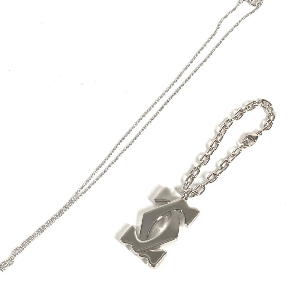 CARTIER Charm Key Holder Bag Charm charm logo Necklace Choker Chain Necklace Accessory Pendant top Metal Silver Used