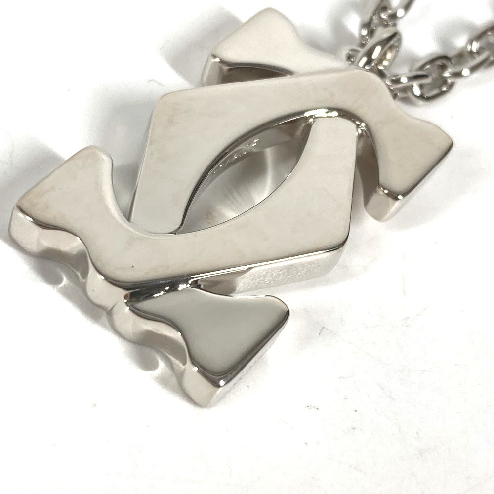 CARTIER Charm Key Holder Bag Charm charm logo Necklace Choker Chain Necklace Accessory Pendant top Metal Silver Used