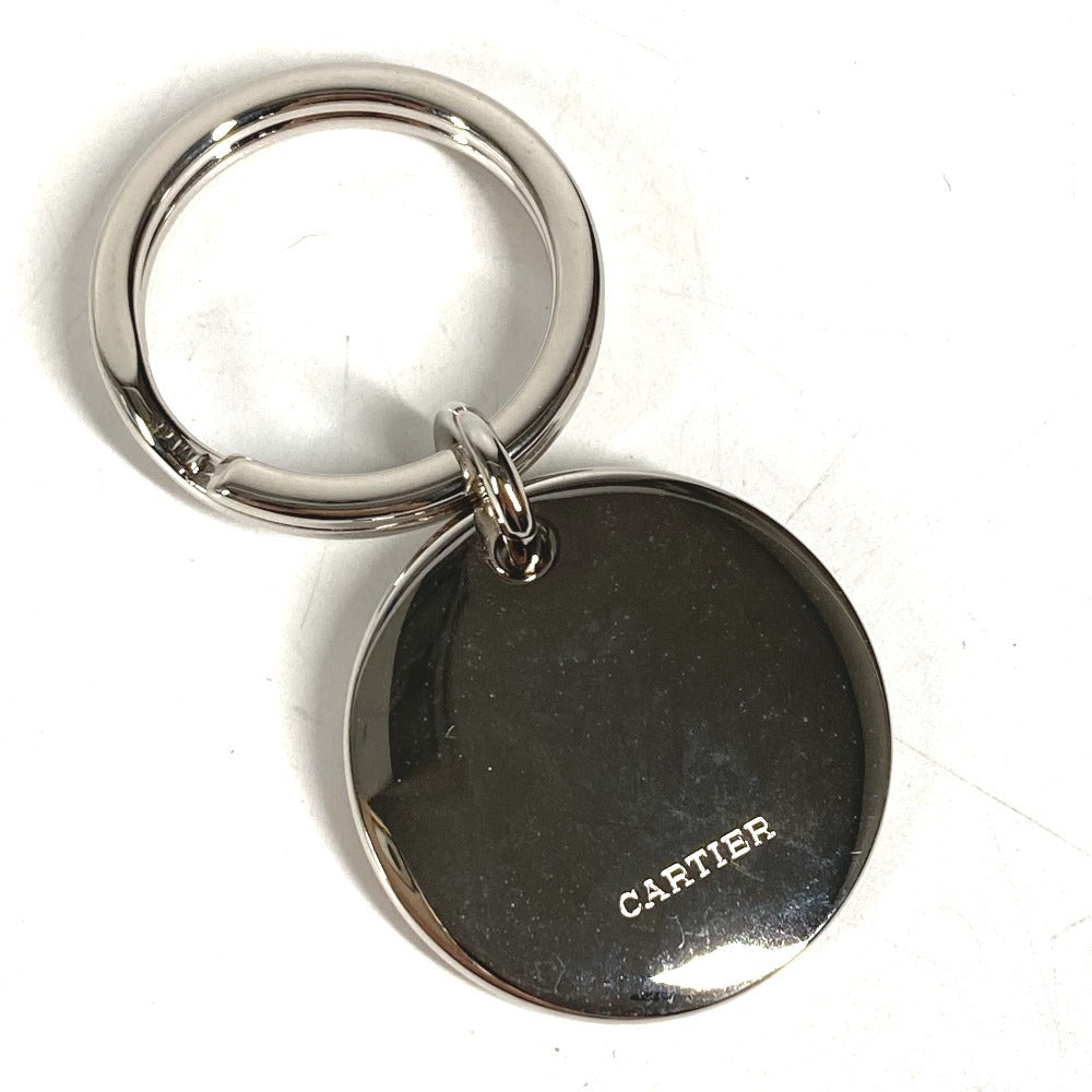 CARTIER Charm Key Holder Bag Charm Charm with full logo Necklace Choker Chain Necklace Accessory Pendant top Metal Silver Used