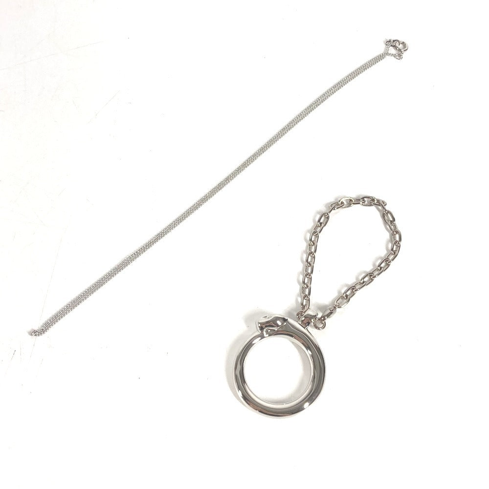 CARTIER Charm Key Holder Bag Charm PANTHERE Charm Necklace Choker Chain Necklace Accessory Pendant top Metal Silver Used