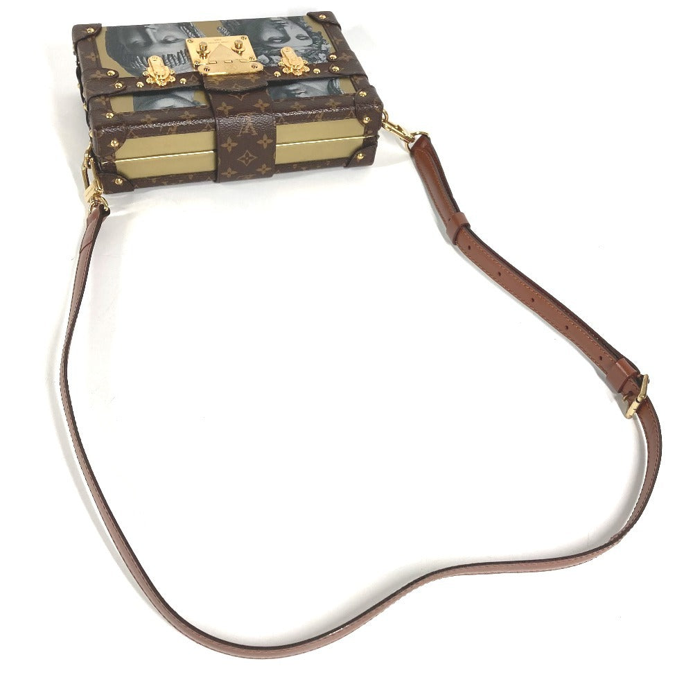 LOUIS VUITTON Fornasetti Monogram Petite Mal Petite Mal Bag Crossbody Pochette Shoulder Bag Leather / MonogramCanvas Gold/Brown Used