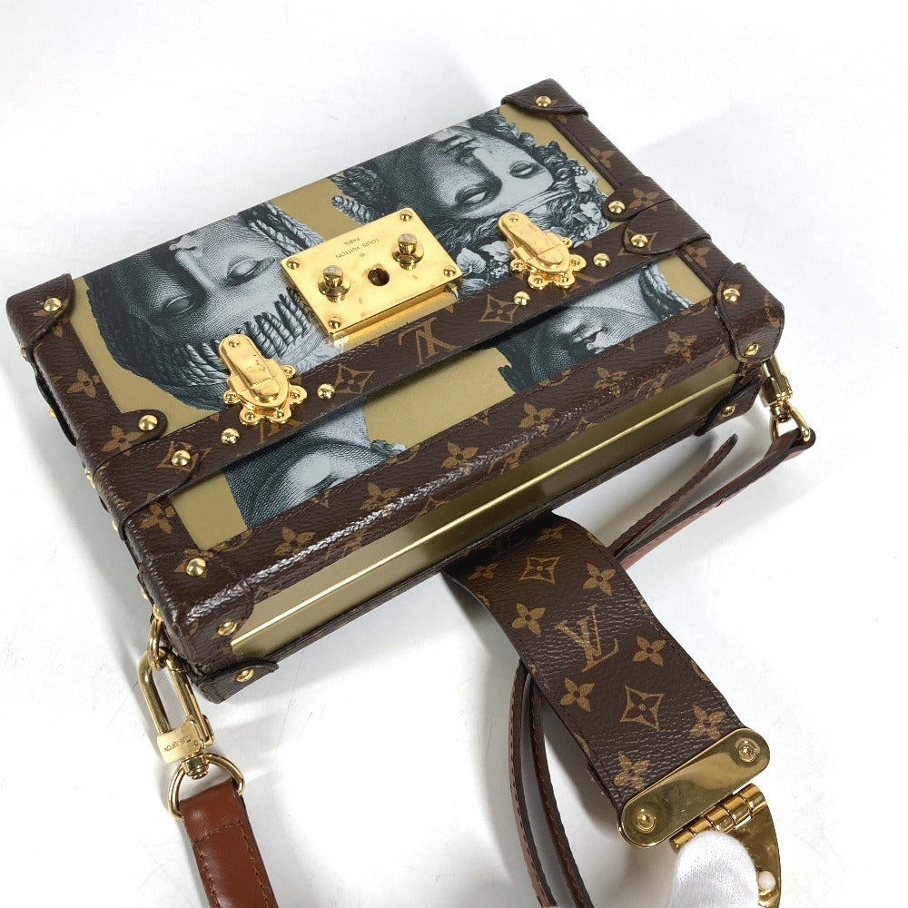 LOUIS VUITTON Fornasetti Monogram Petite Mal Petite Mal Bag Crossbody Pochette Shoulder Bag Leather / MonogramCanvas Gold/Brown Used