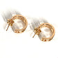 TIFFANY&Co. K18 Gold 18K Atlas Logo Accessory Jewelry Pierce Au750 Pink Gold Used