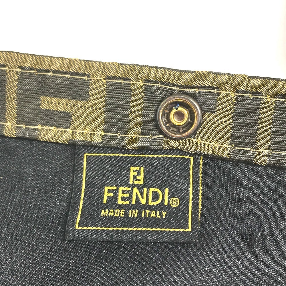 FENDI vintage Zucca Logo Suitcase Trunk 2-wheel travel bag Carry Bag Canvas Brown Used