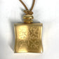 HERMES bijou parfume 24 faubourg logo Leather accessory, leather cord, leather necklace Necklace Metal Gold/Black Used