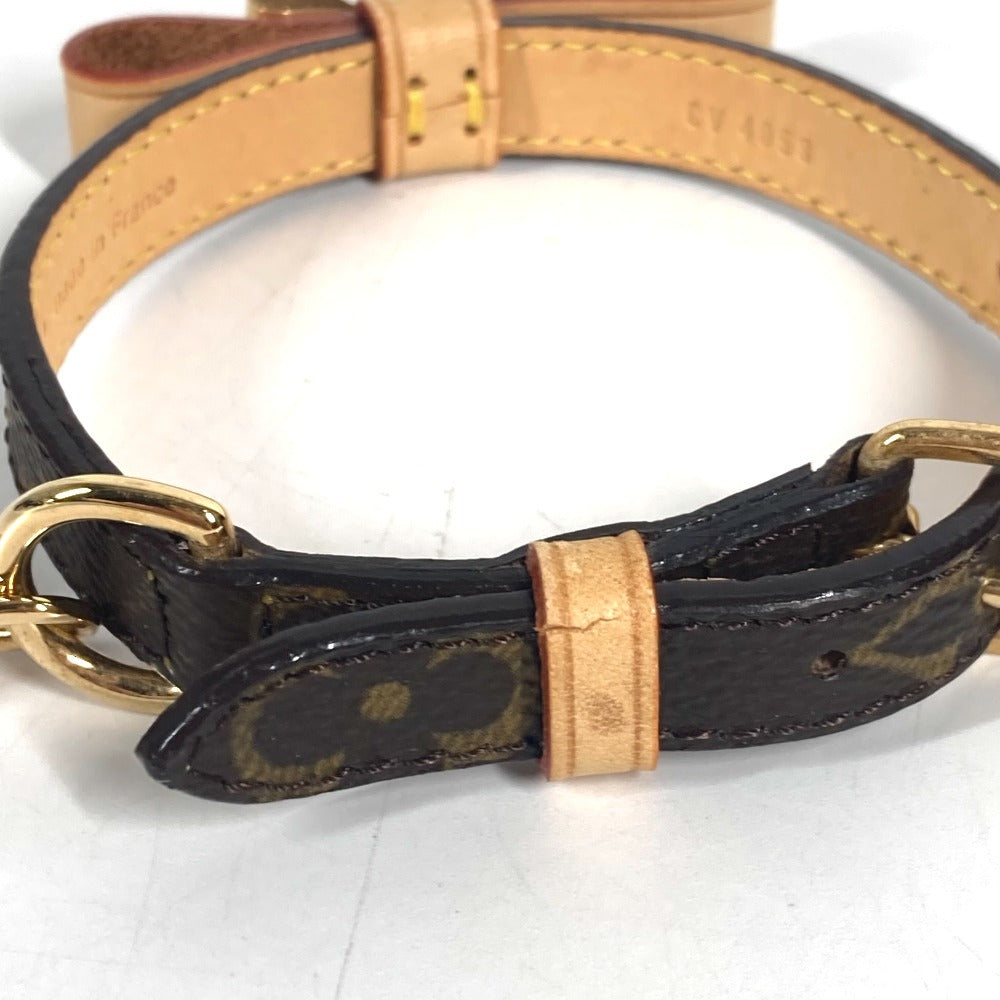 LOUIS VUITTON M58073 Pet Color Monogram Dog Pet Collier Baxter XS Collier Baxter XS Ribon Ribbon Collar MonogramCanvas Brown Used