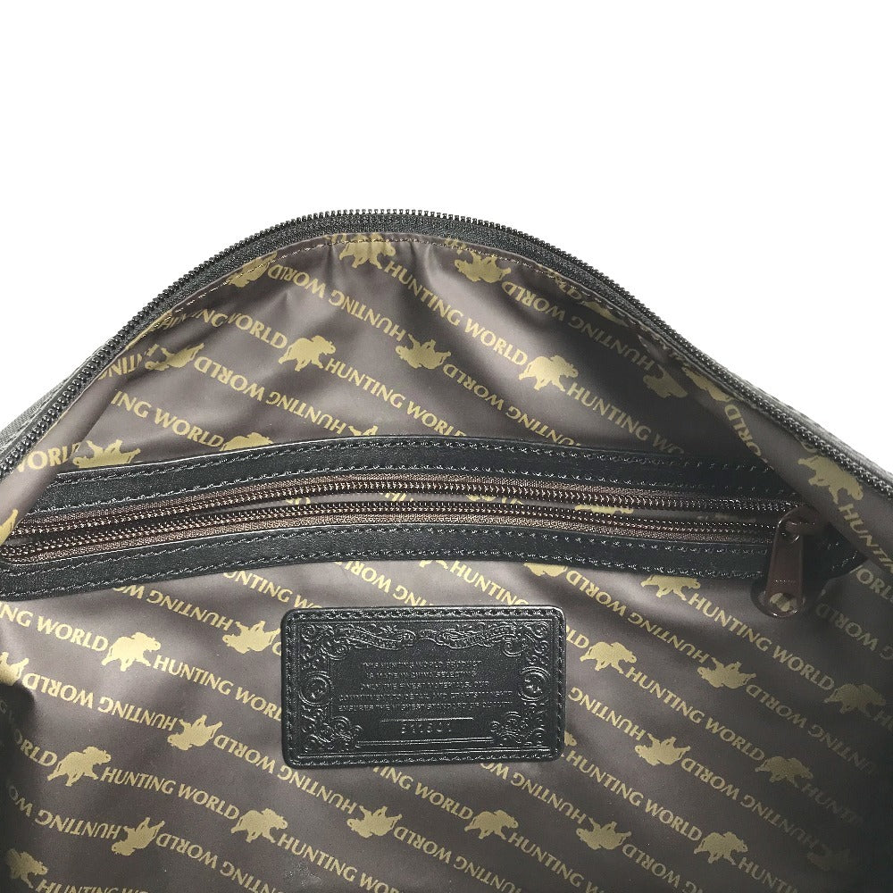 HUNTING WORLD Mercedes-Benz Collaboration Logo 2way bag Bag, Tote Bag, Travel Bag, Shoulder Bag Duffle Bag Leather/Canvas Black Used