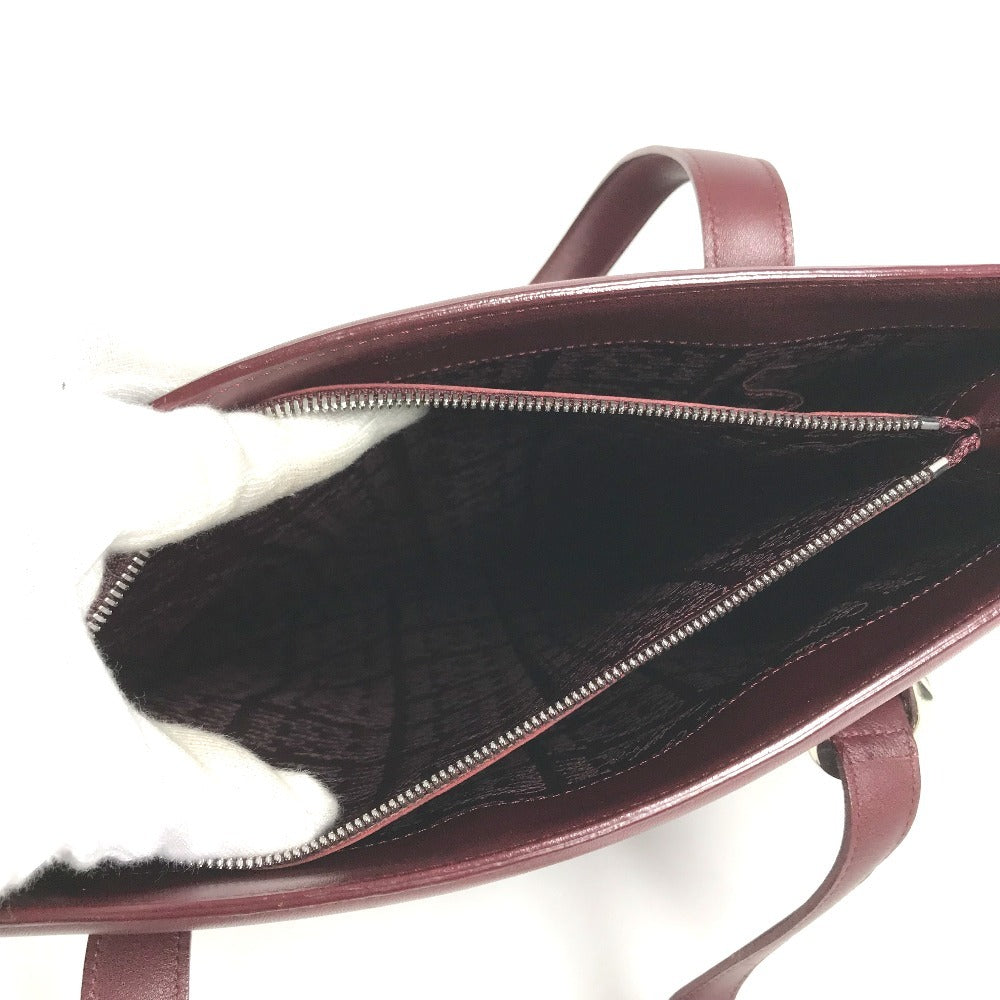 CARTIER logo Vertical Tote Bag Shoulder Bag Shoulder Bag Leather wine-red Used