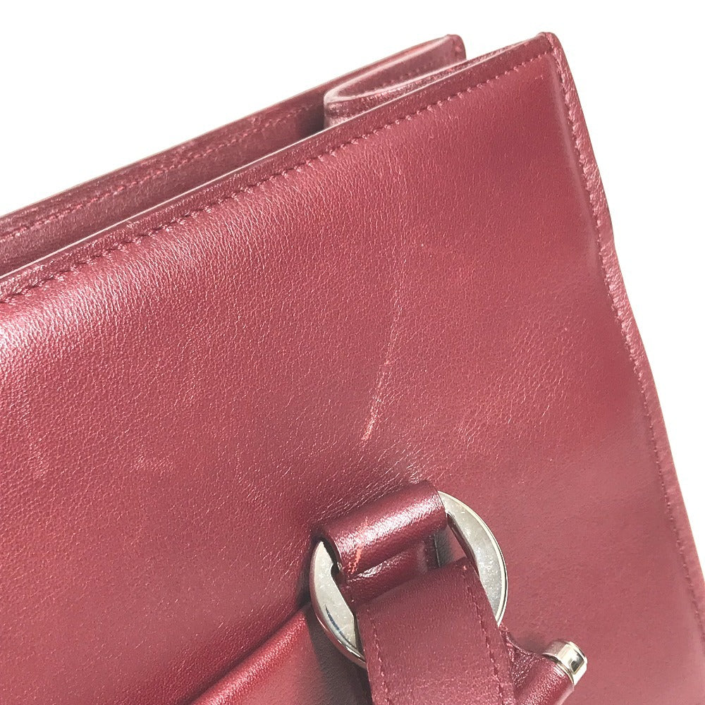 CARTIER logo Vertical Tote Bag Shoulder Bag Shoulder Bag Leather wine-red Used