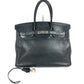 HERMES Birkin35 Birkin 35 Bag Tote Bag Hand Bag Leather Black/SilverHardware Used