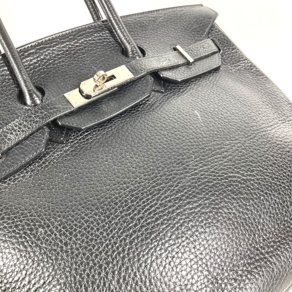 HERMES Birkin35 Birkin 35 Bag Tote Bag Hand Bag Leather Black/SilverHardware Used