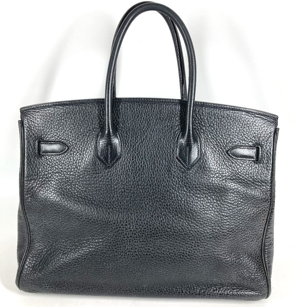 HERMES Birkin35 Birkin 35 Bag Tote Bag Hand Bag Leather Black/SilverHardware Used