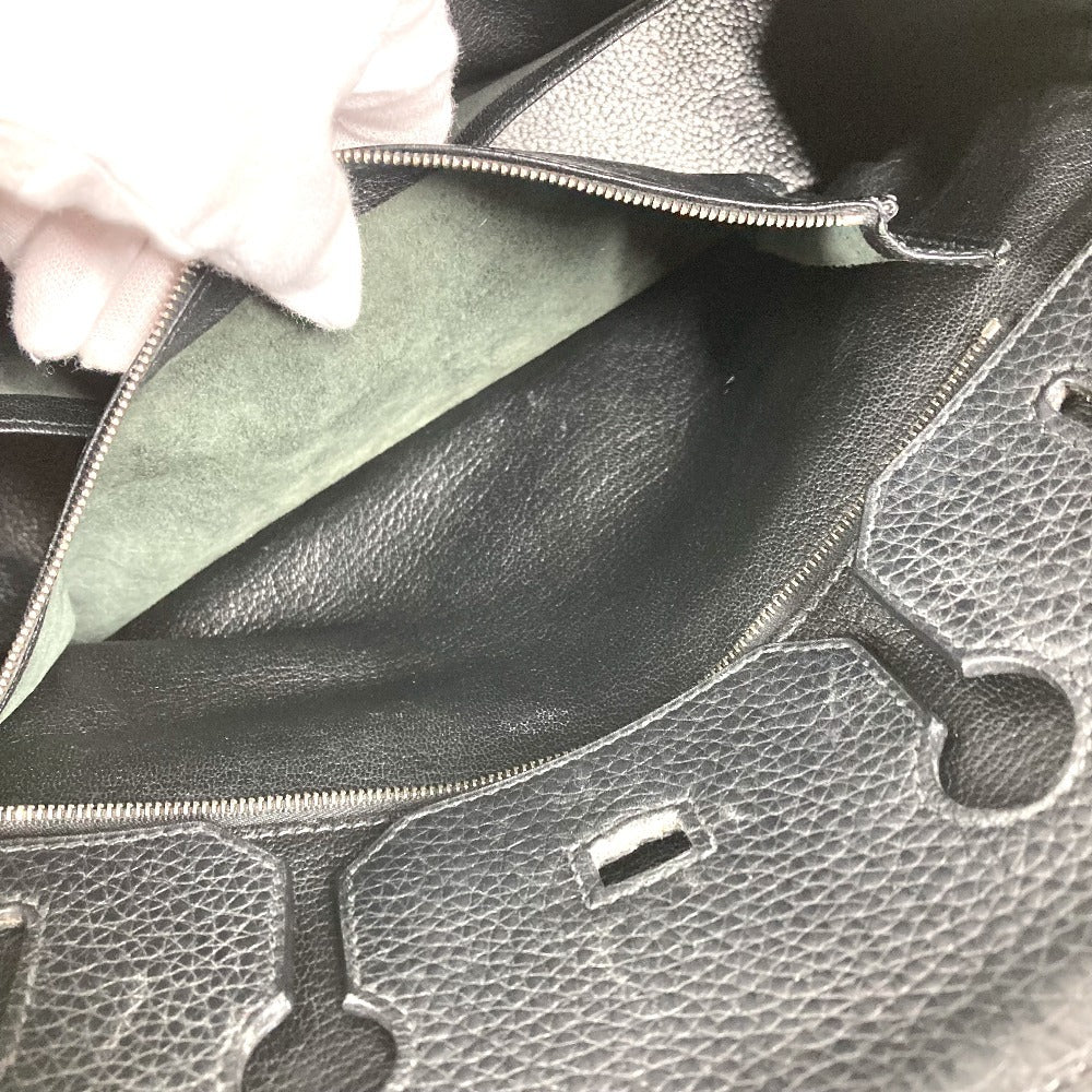 HERMES Birkin35 Birkin 35 Bag Tote Bag Hand Bag Leather Black/SilverHardware Used