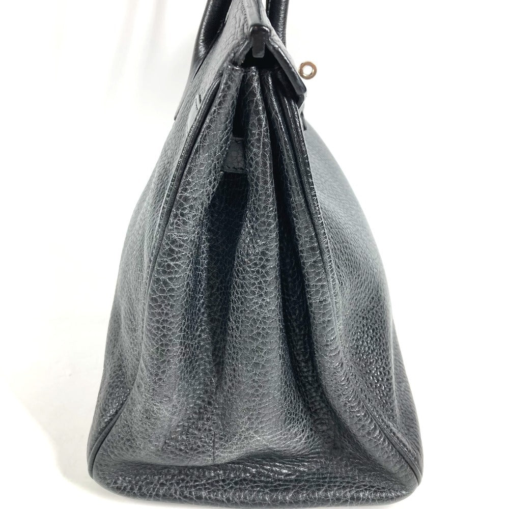 HERMES Birkin35 Birkin 35 Bag Tote Bag Hand Bag Leather Black/SilverHardware Used