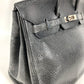 HERMES Birkin35 Birkin 35 Bag Tote Bag Hand Bag Leather Black/SilverHardware Used