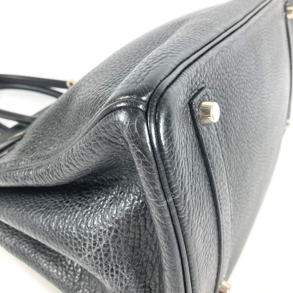 HERMES Birkin35 Birkin 35 Bag Tote Bag Hand Bag Leather Black/SilverHardware Used